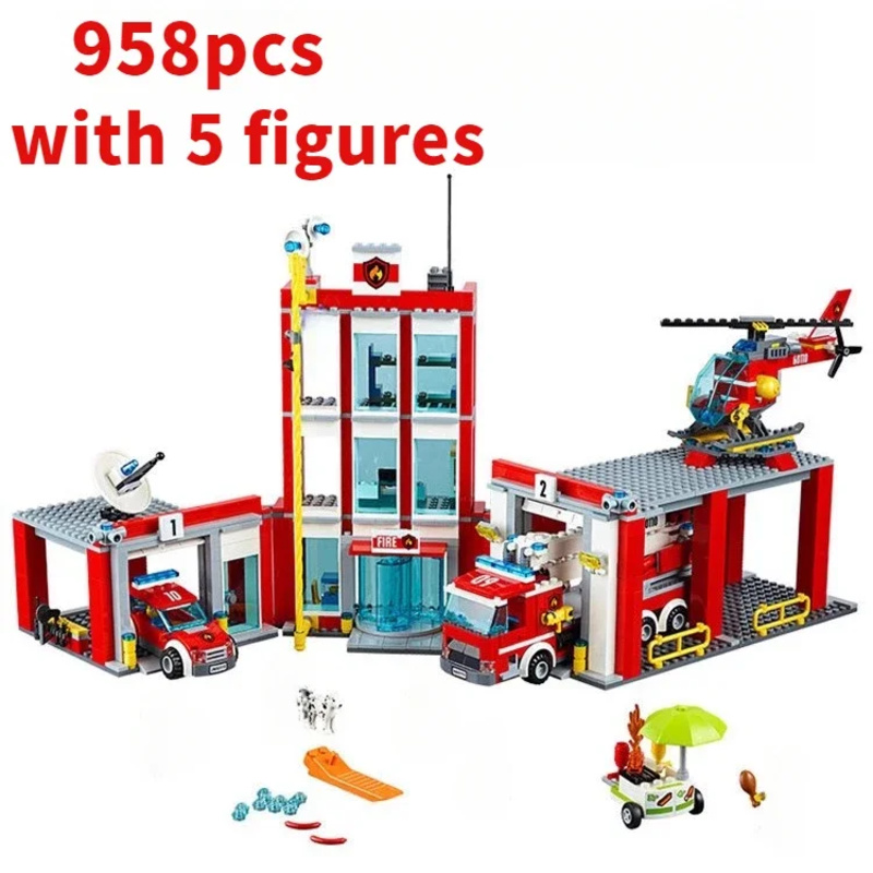 City Fire Station Helicopter T - Lego Set City ulasan dan harga