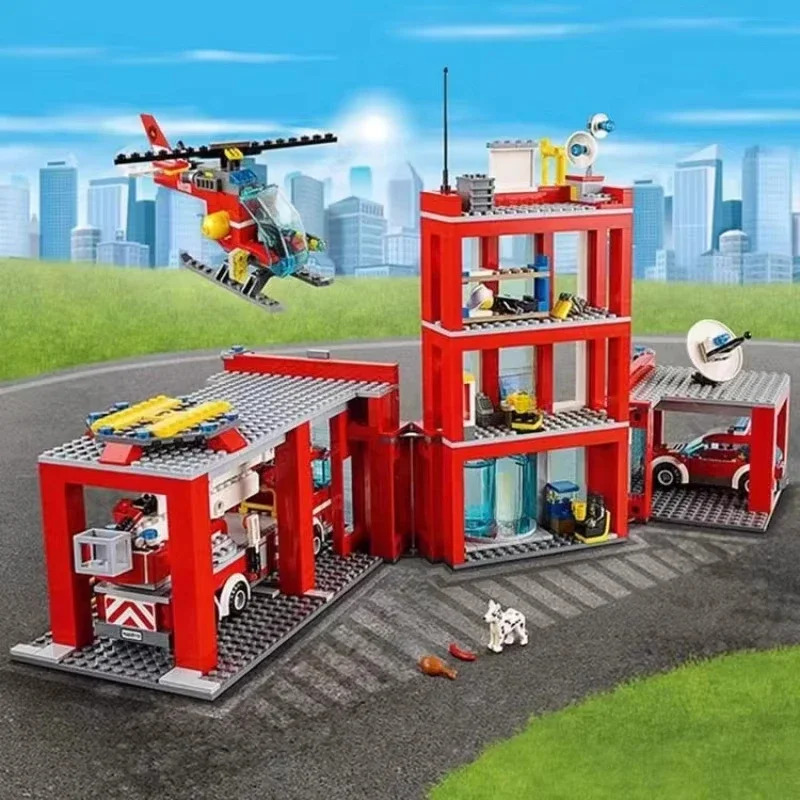 City Fire Station Helicopter T - Lego Set City ulasan dan harga