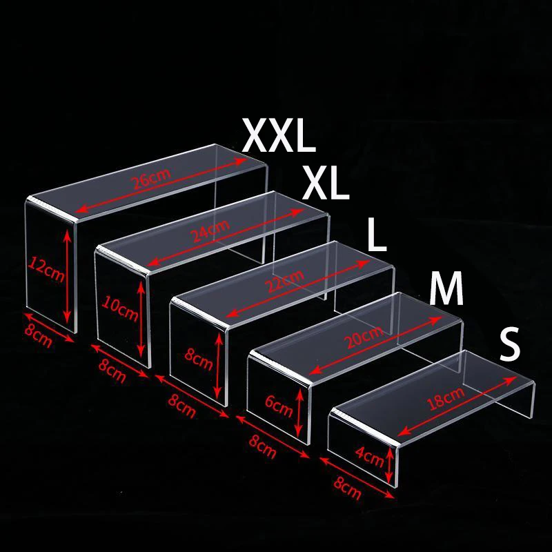 5 Size Acrylic Display Risers  - Pop Display Shelf ulasan dan harga