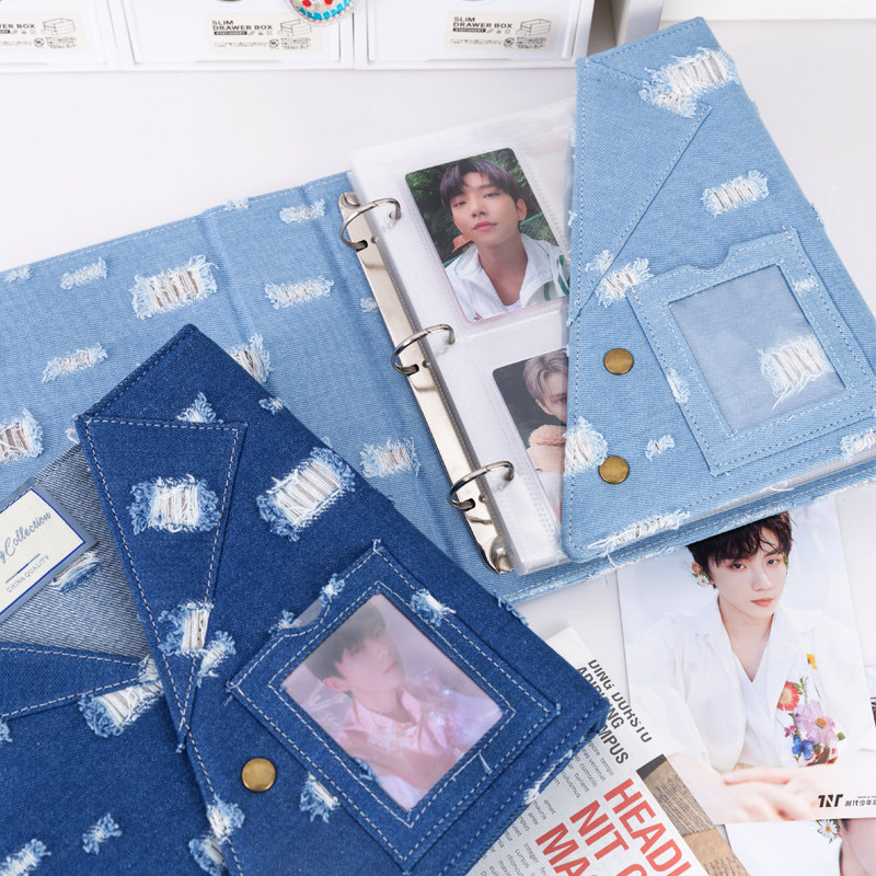 Large A5 Distressed Denim Card - Pokemon Binder Card ulasan dan harga