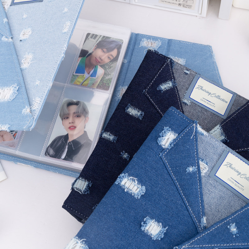 Large A5 Distressed Denim Card - Pokemon Binder Card ulasan dan harga